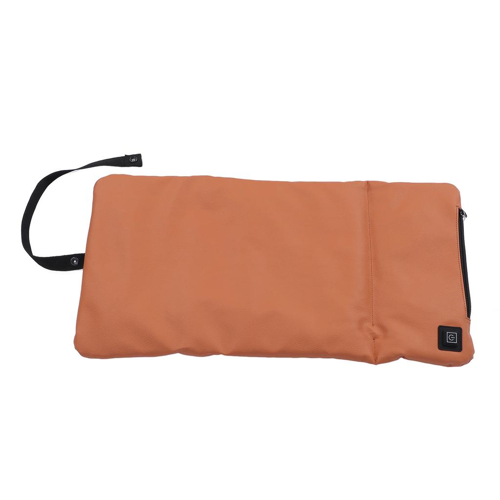 Vyhřívaná poduška na sedadlo 57x30cm 3 úrovně Napájení přes USB Kožená Elektrická vyhřívaná podložka na sedadlo pro Domácnost Venkovní Kempování Kancelář Khaki