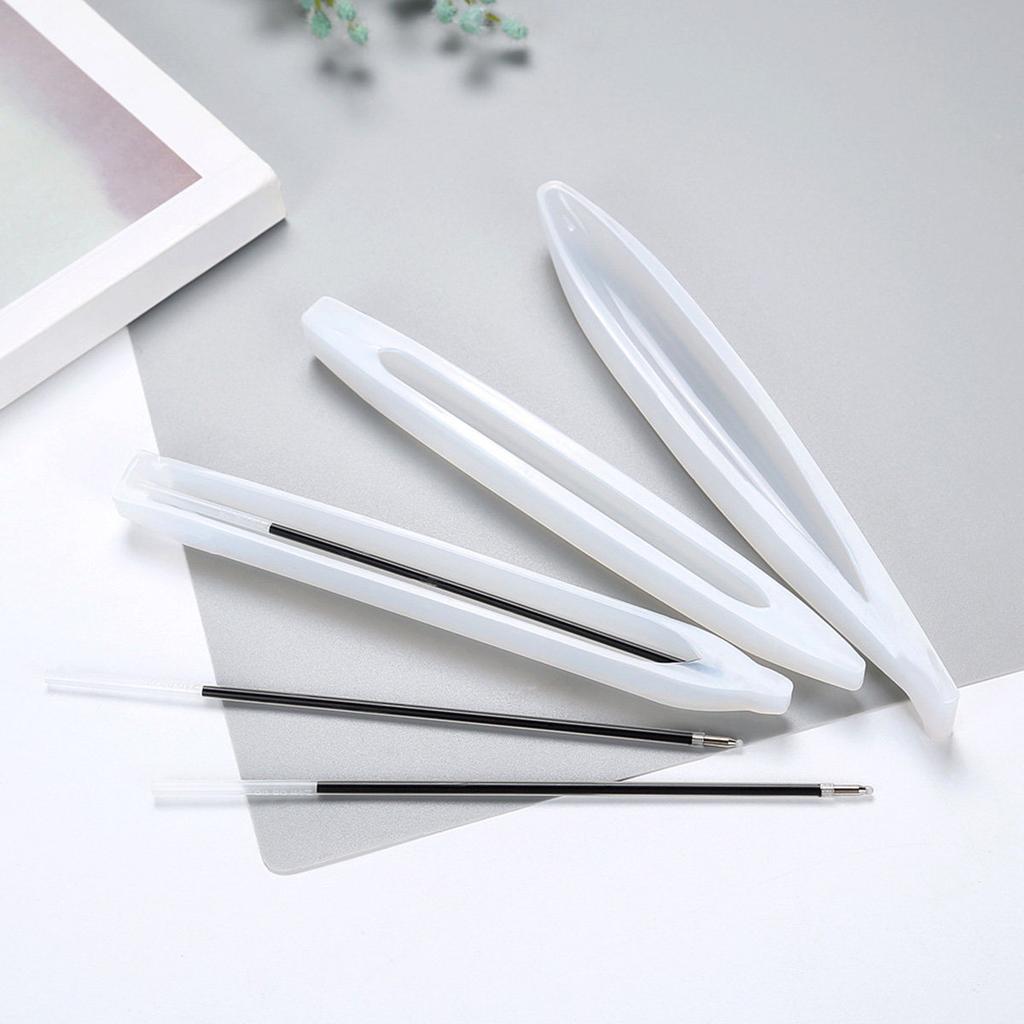 1Pcs Sturdy Silicone Ballpoint Pen Mold DIY Resin Epoxy Pen Making Mold Creative Shape for Crafters Home Workshop Studio Smooth