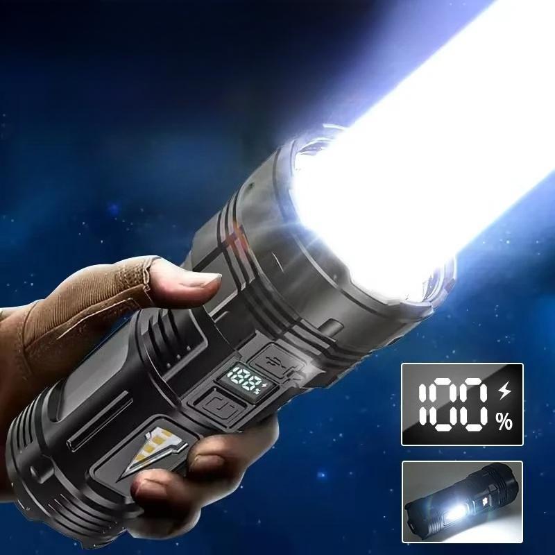 Super Bright 7*LED Flashlight High Light 4 Modes USB Rechageable Portable COB Hand Lamps Outdoor Camping Emergency Hand Lanterns