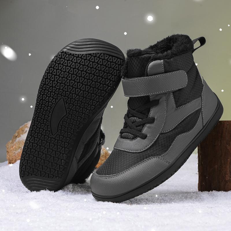 New Wide Barefoot Kids Snow Boots Winter Warm Boots for Girls Outdoor Walking Non-slip Children's Shoes Girl Boy Shoes Sneakers