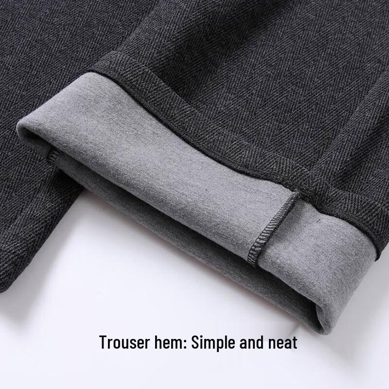 Women's Herringbone Wool Blend High-Waist Straight-Leg Casual Pants