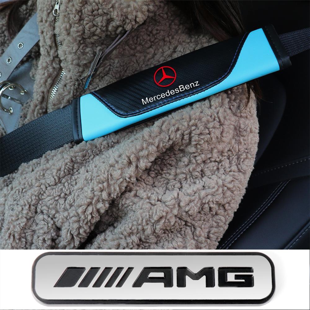 1/2pcs Car Seat Belt Cotton Safety Belt Shoulder Cover Breathable Protection For Mercedes Benz AMG W203 W206 W220 W205 W210 W108