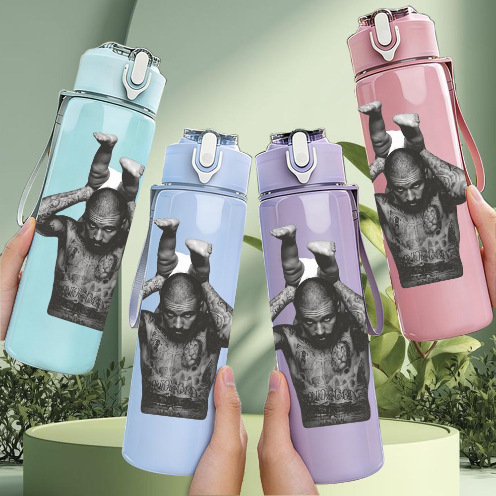 1PC Muscular Male Torso Minimalist Sketch Print 750ml Portable Sports Water Bottle Leakproof Gym Outdoor Travel Drink Cup