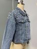 New Style Pearl Denim Jacket for Women - Spring & Autumn Fashion Short Jacket