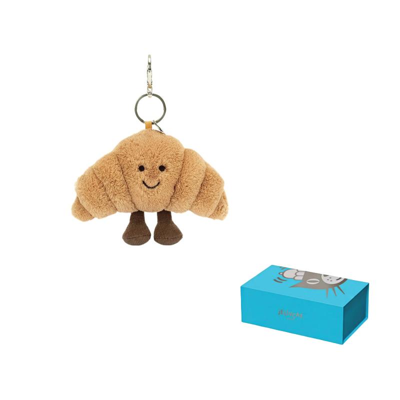 JELLYCAT Fun Food Croissant Ornament Doll Plush Pendant 8cm High