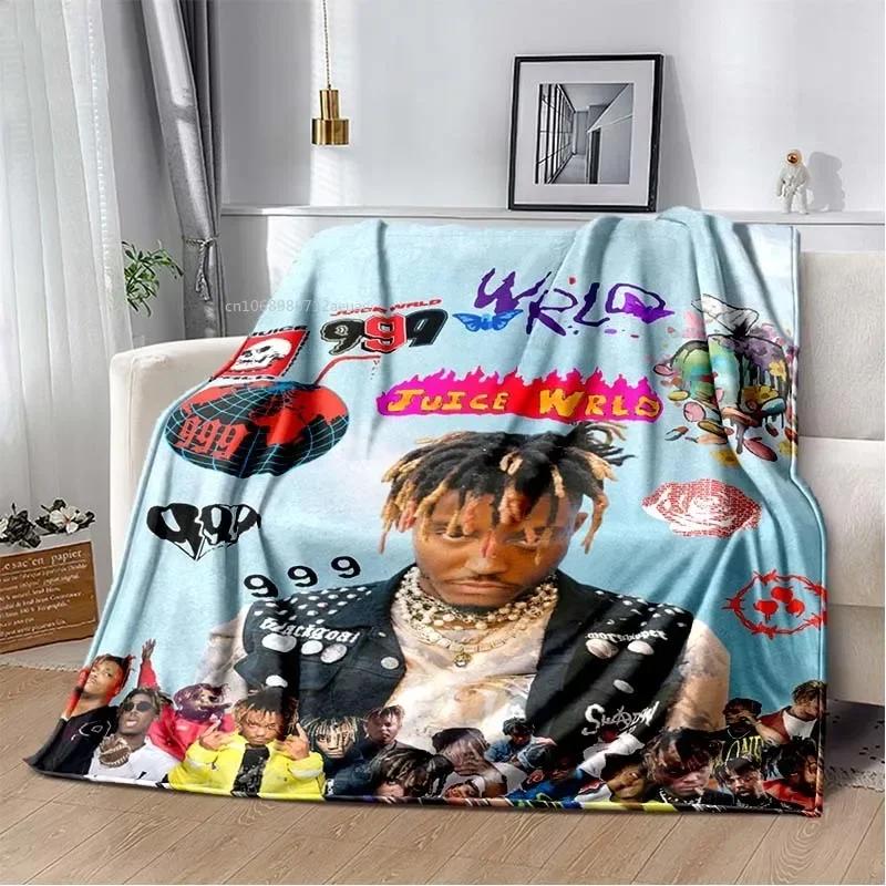 Album Rapper Juice Wrld 999 Blanket Poster Art Printed Flannel Blanket Soft Bedspread Sofa Warming Cover Gift for Music Fans