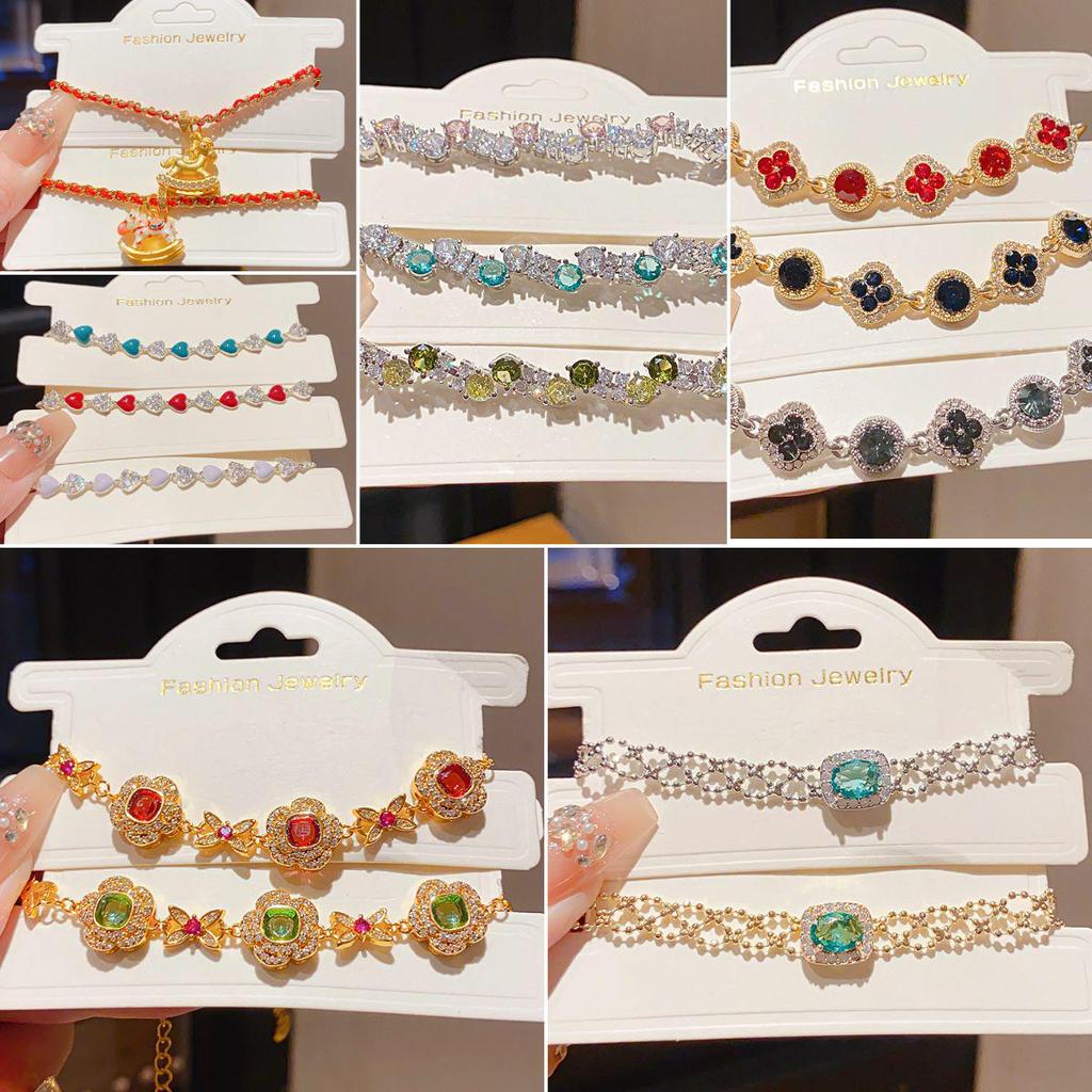 Gold-Plated Zircon Heart Bracelet: Exquisite, Versatile High-End Fashion Jewelry.