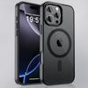 Magnētiska luksusa caurspīdīgais maciņš iPhone 16 15 14 13 12 11 Pro Max Plus tālruņiem, priekš Magsafe bezvadu uzlādes, aizmugurējais vāciņš, caurspīdīgi maciņi