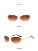 Oval Frameless Y2K Sunglasses - Unisex European & American Street Style Fashion Accessory