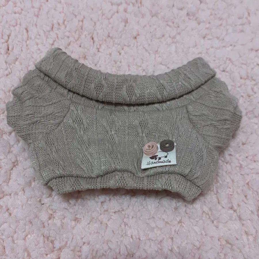 

20cm Cotton Doll Clothes Button Big Knit Beige For Sale