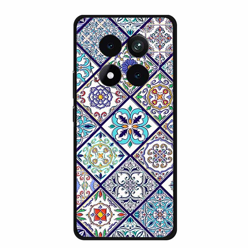 3D Emboss Case For Xiaomi Redmi Note 15 Phone Case Flowers Black Silicone Soft Back Cover Coque For Redmi Note 15 Pro Plus Case