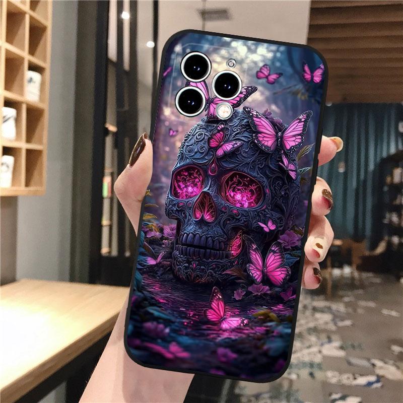 Phone Case Carcasa Funda For iPhone 17 Pro Max 17 Air 16 15 14 13 Pro Max 15 16 Pro 15Plus Skull Case