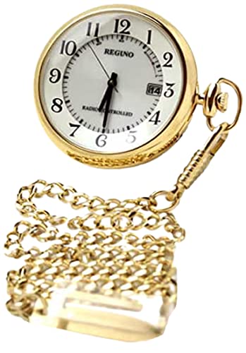 

CITIZEN pocket watch REGUNO solar tech radio clock and pocket watch stand set [Citizen] KL7-922-31 (gold color) золотий