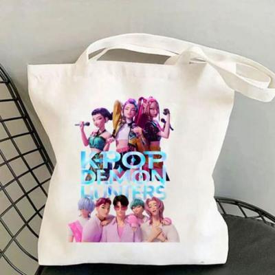 The Ultimate K-Pop Demon Hunters Crossover Canvas Tote: HUNTRIX X SAJA BOYZ Power Pack Eco Bag