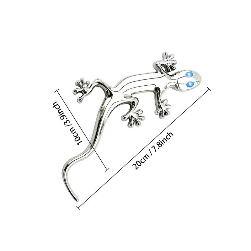 

3D светодиодные предупреждающие огни Ящерица геккона Автомобильная наклейка Хромированный значок Эмблема Наклейка Водонепроницаемые светоотражающие наклейки Аксессуары для автомобильного декора