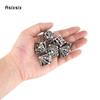 7 Pcs Silver Hand Skull Head Metal Dice Hollow Metal Polyhedral Dice Set Suitable for Role-Playing RPG  Board Game Card Game