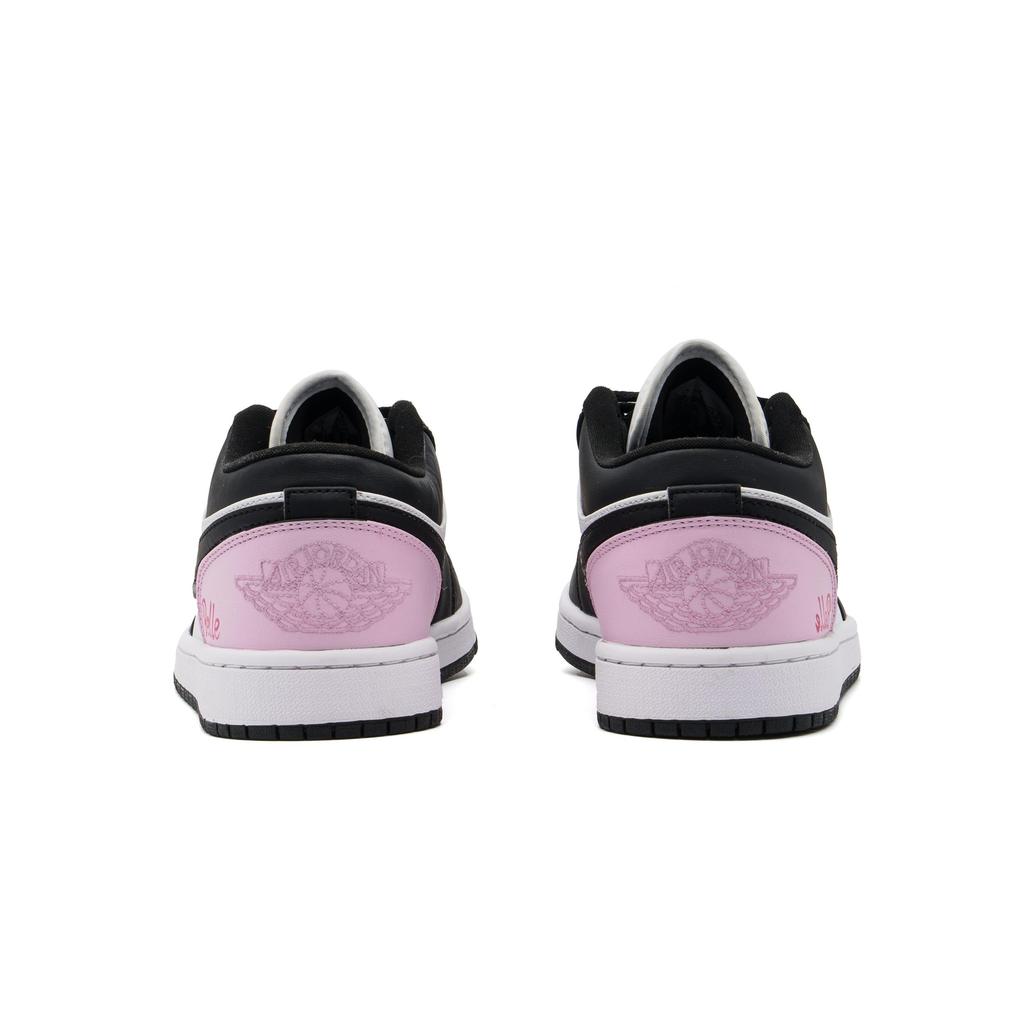 Jordan Air Jordan 1 Abrasion Resistant Low top Vintage Basketball Shoes Women's Black Pink DC0774-101(Team500-SBOX)