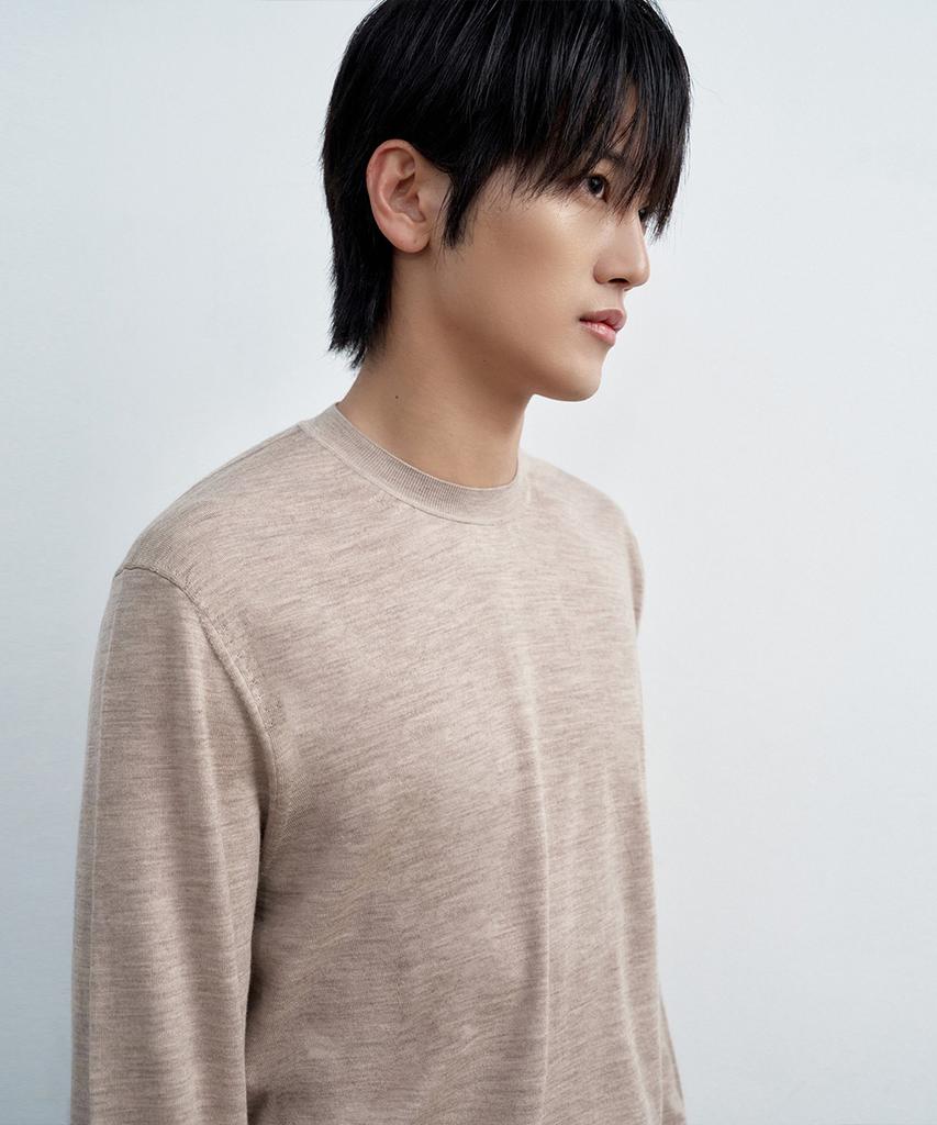 SIECLE Light Wool Crew Neck Knit (Beige)