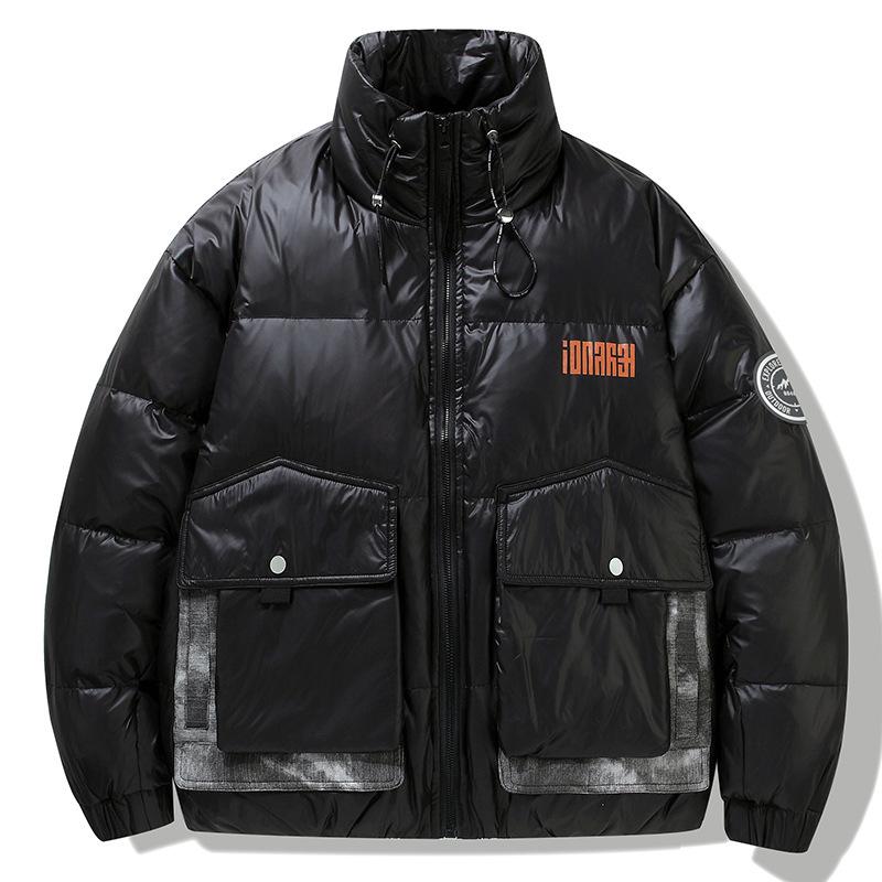 Autumn and Winter Men's High-end Versatile Down Jacket Stand-up Collar White Duck Down Casual Warm Student Jacket