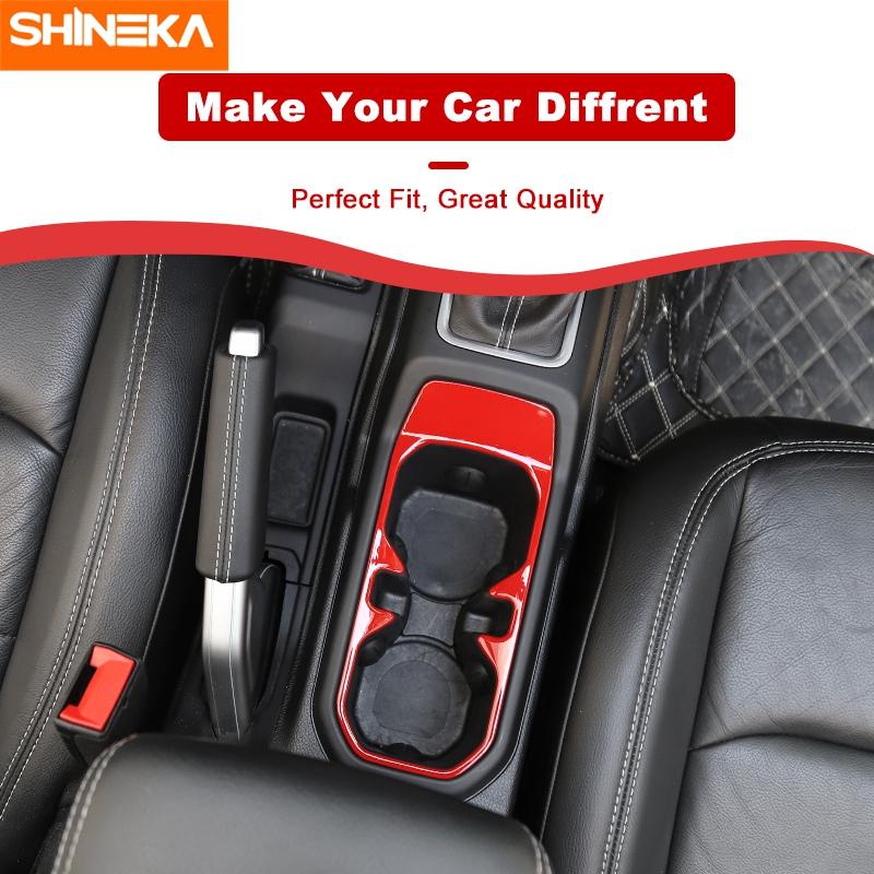 SHINEKA ABS Car Front Drink Cup Holder Decoration Cover Trim For Jeep Wrangler JL Gladiator JT 2018-2023 Interior Accessories