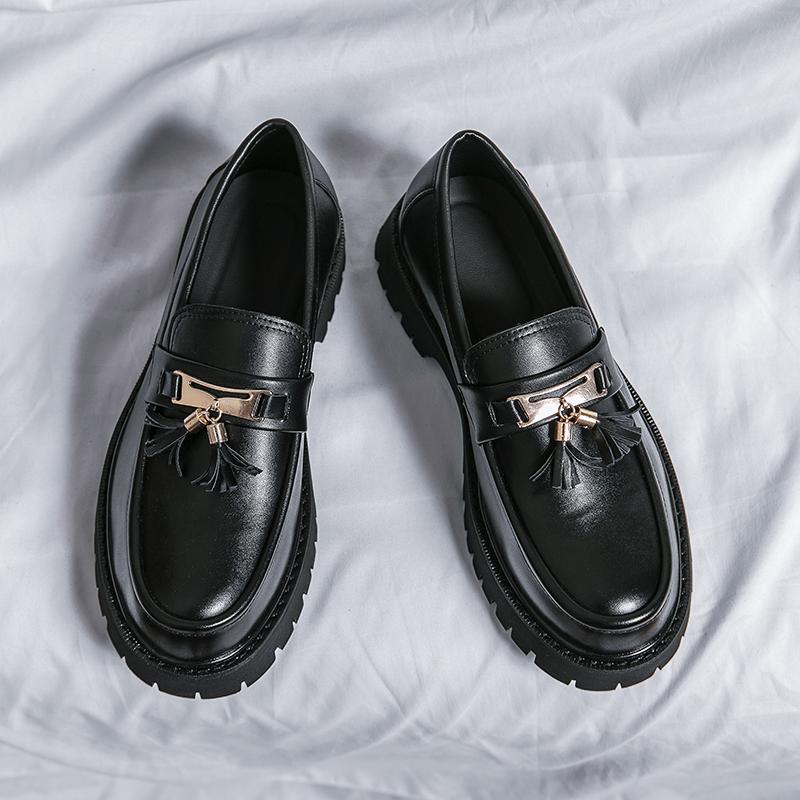 Fashion Men's Luxury Platform Leather Oxford Formal Leather Shoes Men Fashion Trend Handmade Men's Moccasins Casual Mens Hot Sale Shoes