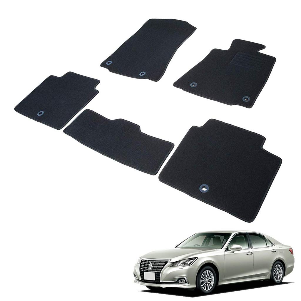 Fenice Car Floor Made In Japan Toyota Mark X 130 Series Stays In Place Accessories Mats, (for 2WD) (Late Model), Black, Non-Slip, (Automotive Store)