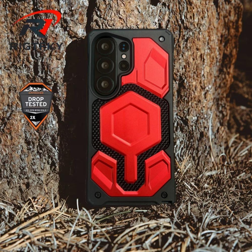 Exklusive Monarch Heavy Stoßfeste Rüstung Magnetische Handyhülle für Samsung S26 Ultra S25 S24 S23 S26ULTRA Robuste Schutzhülle