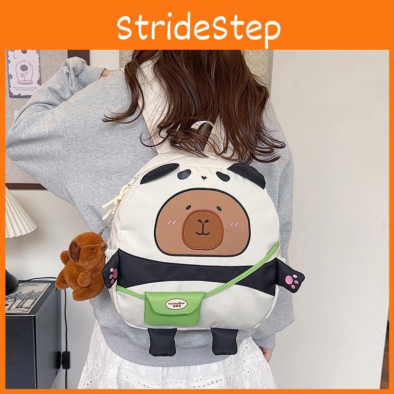 Capybara Cute Cartoon Water Pig Backpack Girl Children Durable Bags Polyester