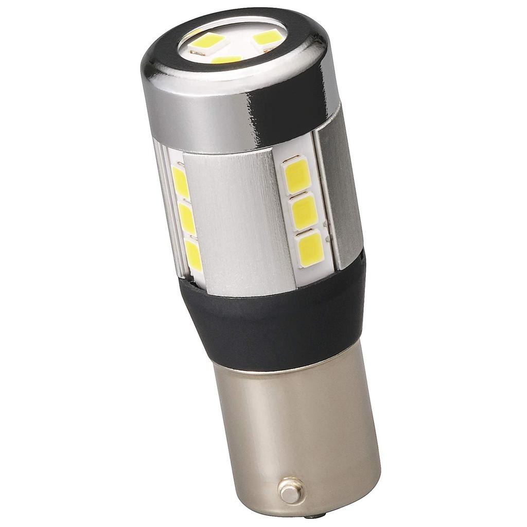 CARMATE Car LED Back Lamp GIGA S25 Single Clear Bulb 6500K 1000lm Pure White Light Vehicle Inspection Compliant 1 Piece BW342