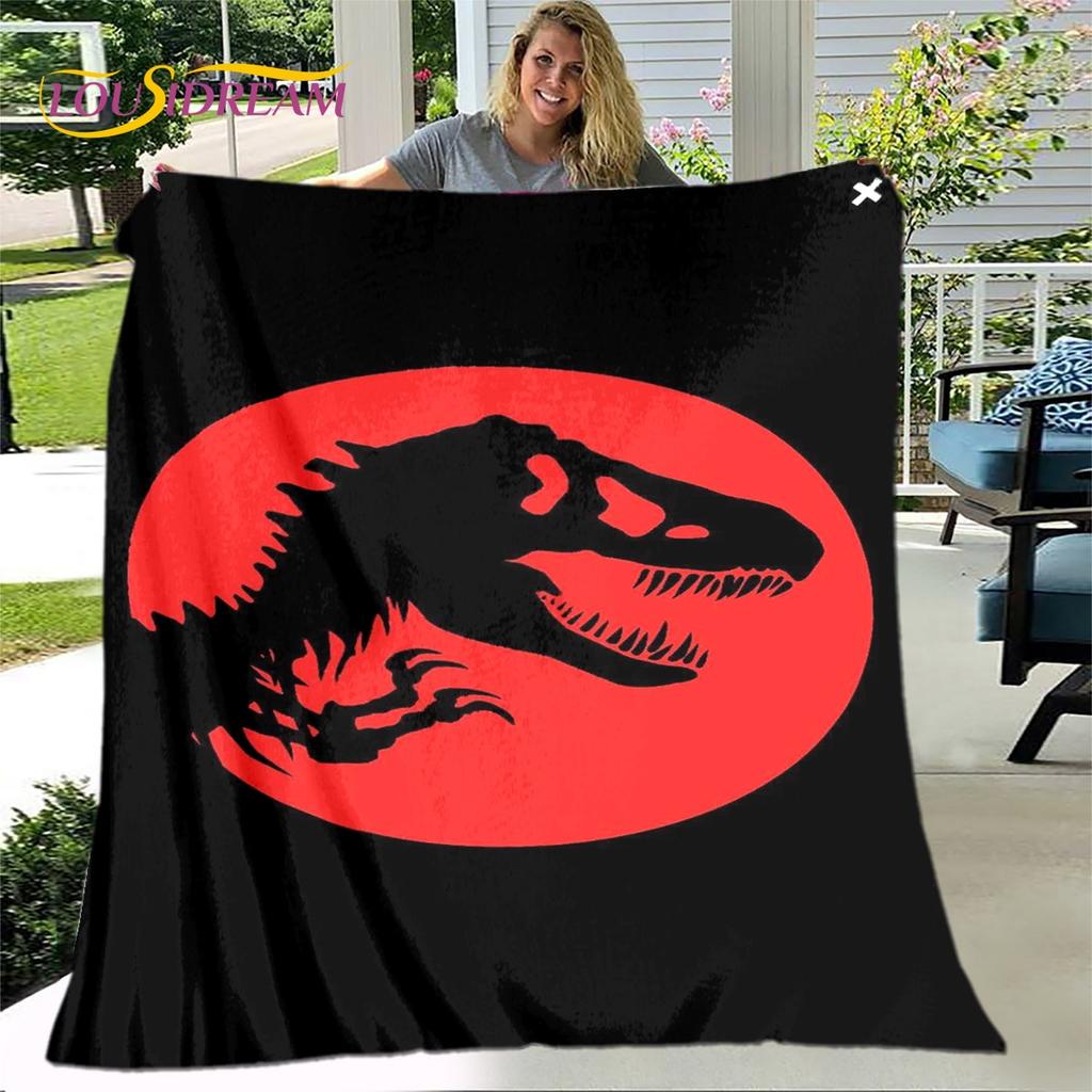 New Cartoon Jurassic Park Blanket,Flannel Blanket Throw Blanket,Soft Warm Blanket for Living Room Bedroom Beds Sofa Decor Gift