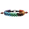 7 Chakra Multi-layer Bracelet For Men Yoga Stone Adjustable Woven Rope Chain Bangle Women Fashion Meditation Relaxation Jewelry