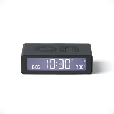 LEXON Mini Reversible LCD Alarm Clock Flip Mini Dark Gray USB-TypeC Charging/3 Brightness Levels/Touch Sensor Snooze Light [Domestic Genuine Product]