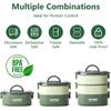 Box Lunch 2000ML 3-Tier Stackable Bento Case Sealed Leak-proof Meal Box Microwave Safe Portable Students Workers Food Container