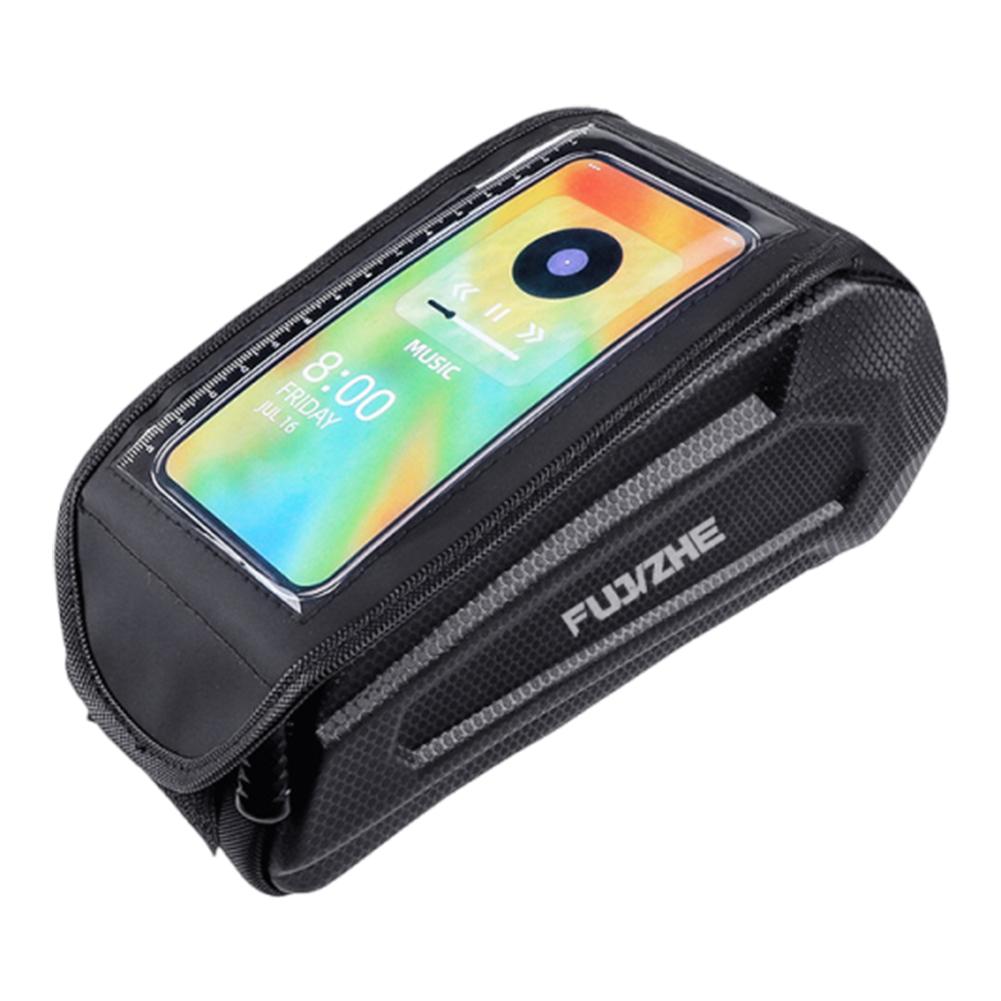 

Bike Top Tube Bag Hard Shell Bike Front Frame Bag Touch Screen Phone Pouch Cycling Pouch for Road Bikes Mountain Bikes