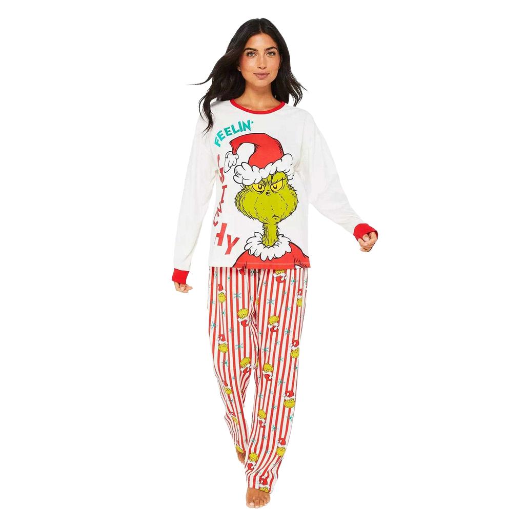 The Grinch Womens/Ladies Long Pyjama Set