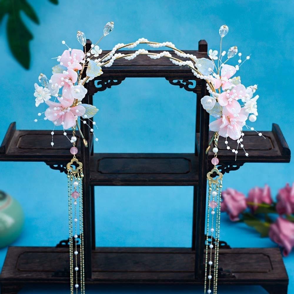 Crystal Chinese Ancient Hairband Flower Swaying Fairy Headwear  Hairstyle Tool