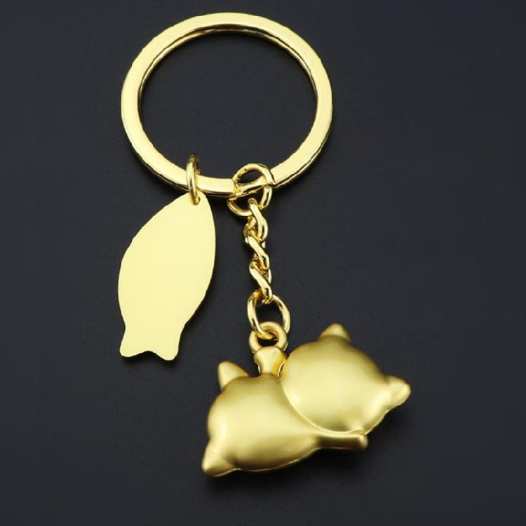 Artistic Lucky Cat Keychain Adornment Portable Lucky Cat Keychain Pendant Keyring Charm Symbolizing Wealth And Success