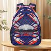 Flower Hedgehog Print Rucksack with Carry Straps Plus Waist Protection, Stylish for Ipad Laptop Carrier, Spacious, Multi-Com