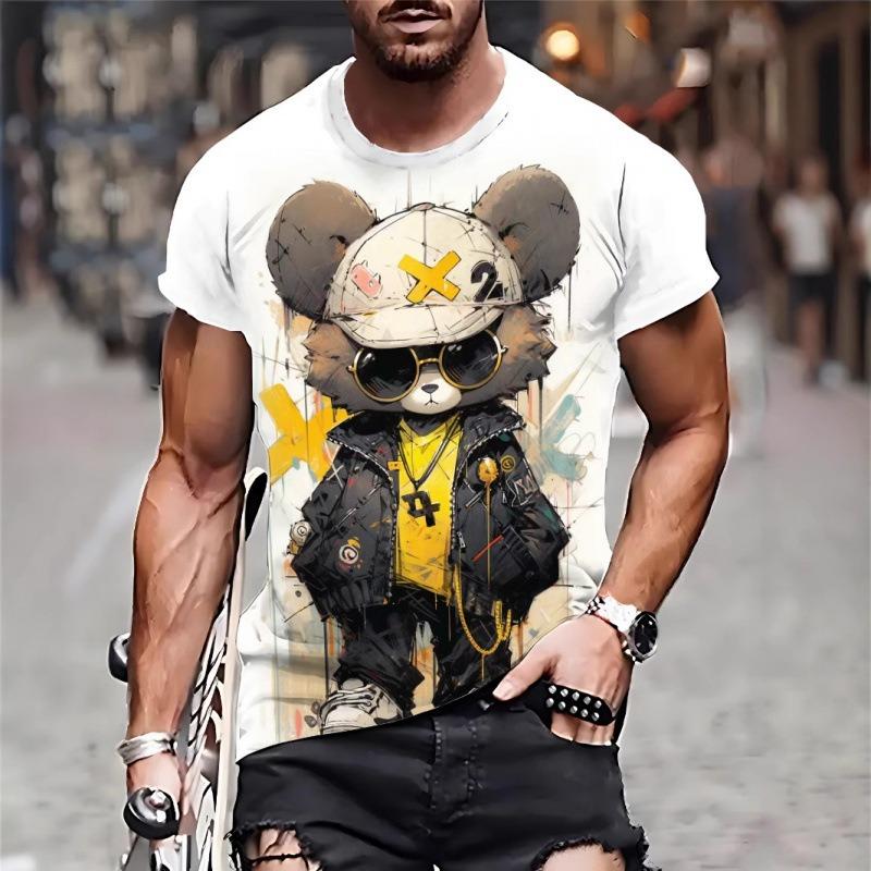 

Spring Men s Shirt Short Sleeved Fashion Daily Casual 3D Sports T-shirt S