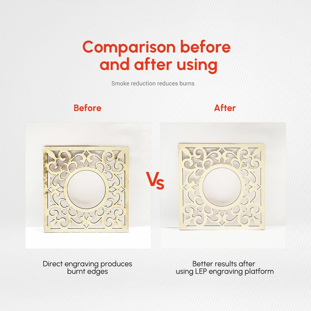 ORTUR Taşınabilir Lazer Kesim Alüminyum Çalışma Masası Tamamen metal Pano Platformu 448x400mm Hızlı Isı