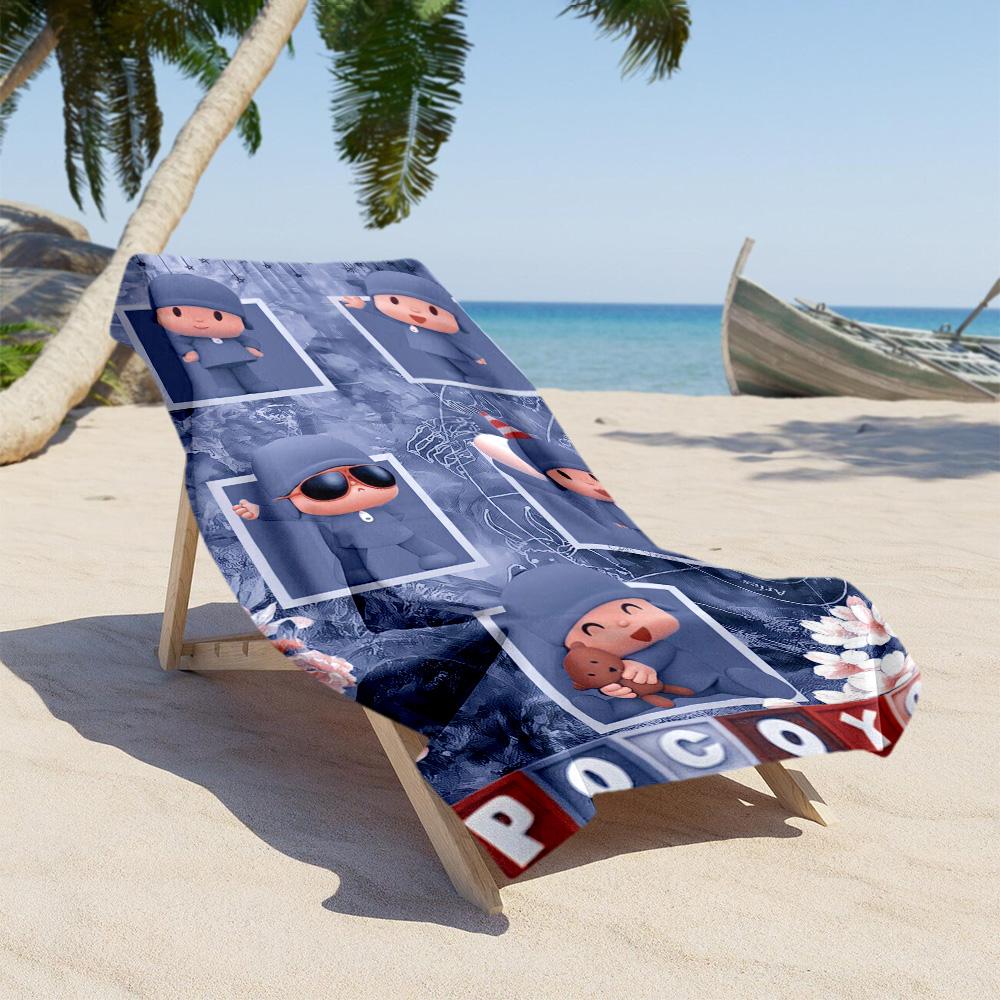 Pocoyo Beach Towel Super Soft & Absorbent Comfortable Lightweight Suitable for Swimming, Gym, Camping, Yoga Vacation