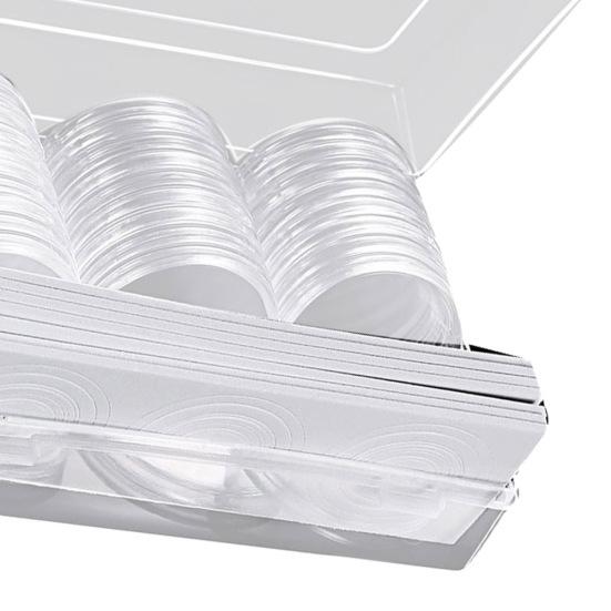 46mm Coin Protective Case Capsules Organizer Storage Box with Adjustable Pad