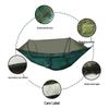 Anti-Roll Over Outdoor Camping Hammock with Mosquito Net & Automatic Spreader Bar