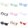 9cm Miniature Doll Sunglasses Square Square Doll Eyeglasses Plush Doll Glasses  Girls