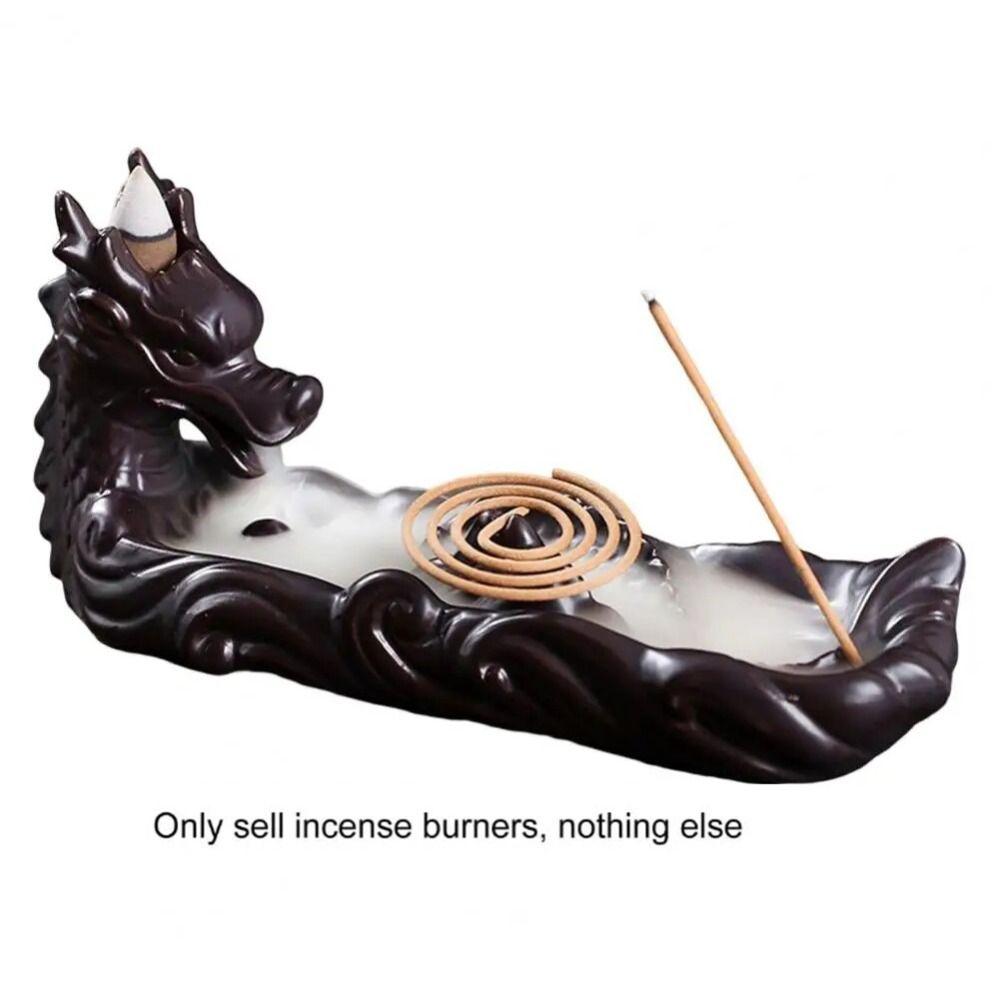 Handicrafts Dragon Incense Seat Dragon Design Exquisite Backflow Incense Holder Attractive Lifelike Vertical Aromatherapy Stove