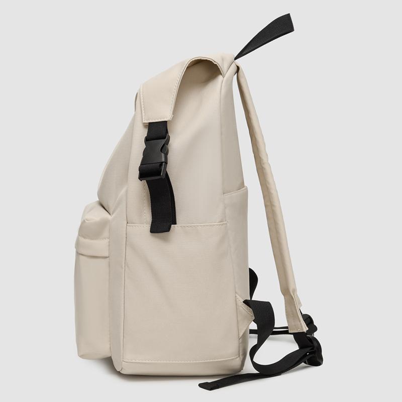 Daily Large Capacity Travel School Backpacks Ladies Pure Color Shoulder Knapsacks Nylon Zipper Shopping Rucksacks