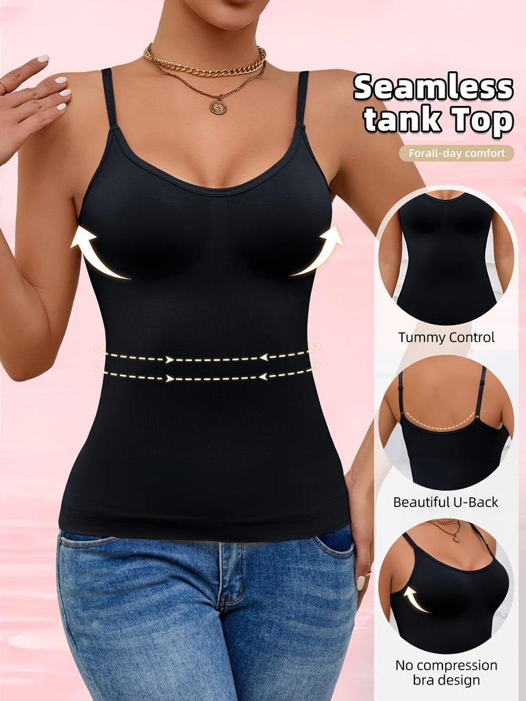 Grenzüberschreitendes Tanktop mit langen Spaghettiträgern und integrierten Polstern