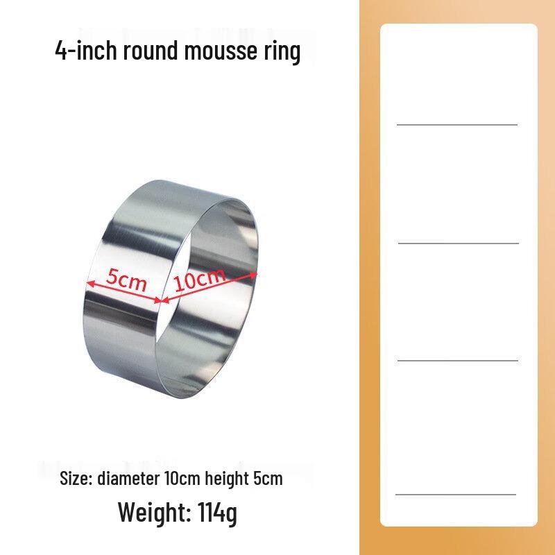 ZISIZ Round Mousse Cake Baking Ring Mold Set