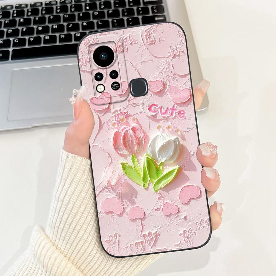 For Infinix Hot 11S Case X6812 X6812B Cute Panda Cartoon Cover Shockproof Phone Cases For Infinix Hot 11S NFC Hot11s Soft Fundas