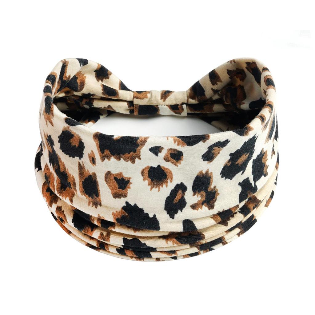 Geknotetes Stirnband mit Leoparden- und Zebra-Print – Sexy elastisches Sport-Stirnband für Damen